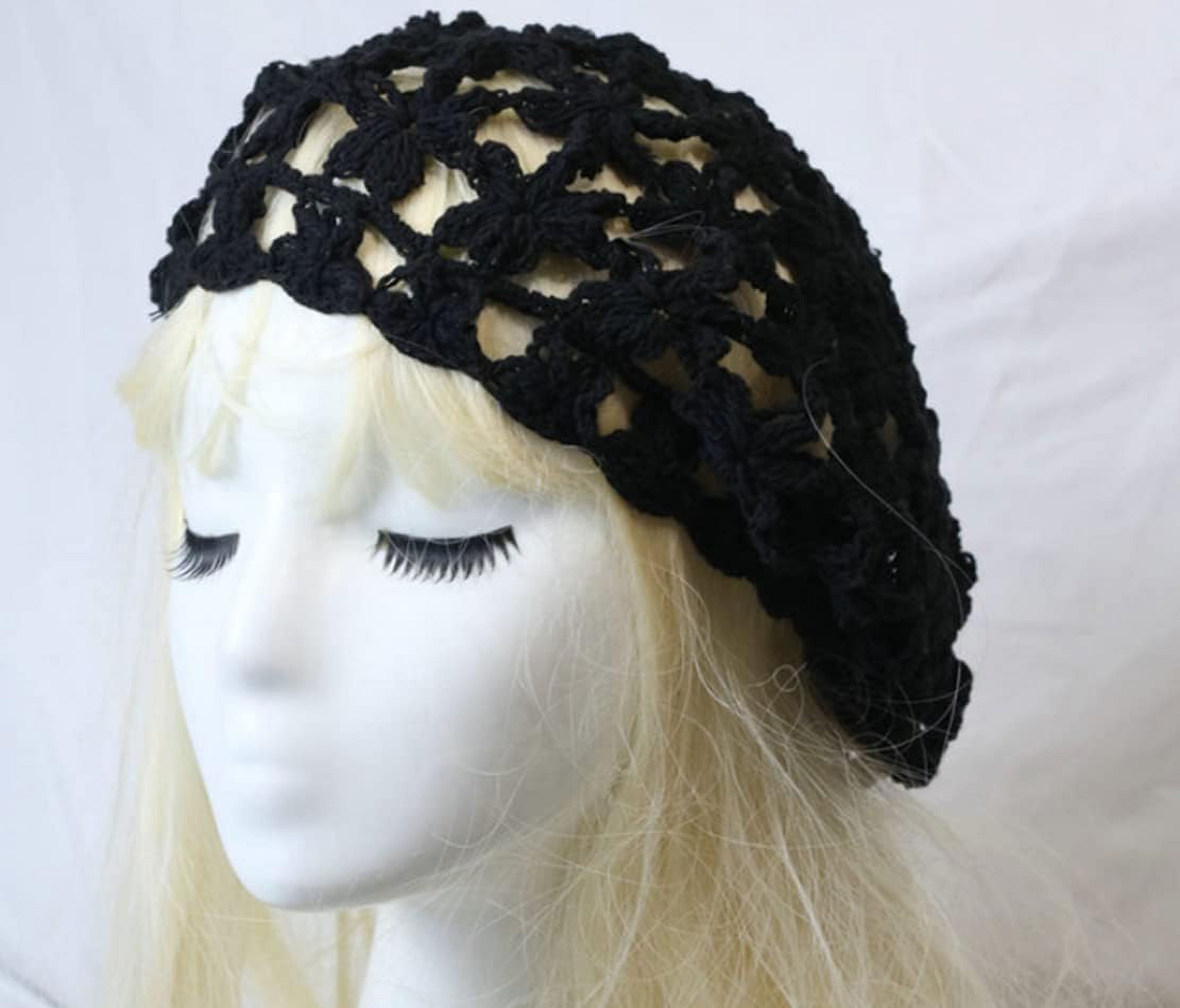 LinYooLi Hand Hook Hollowed-Out Petal-Shaped Beret, Hair Cap