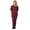 Burgundy, variant on ACTIVE UNIFORMS Women Scrub Set Medical Scrub Top and Pants (Red, Large)