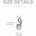 thumbnail image 4 of CACA LADY Octopus Tentacles Necklace with Moonstone 925 Sterling Silver Octopus Pendant for Women Blue Ocean Jewelry Gift for Women, 4 of 5