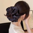 thumbnail image 5 of Oversized 4-Layer Floral Scrunchies for Women, Vintage Ruffled Hair Ties, High Elasticity Ponytail Holder, 5 of 5