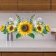 thumbnail image 3 of Vinilo decorativo de girasoles autoadhesivo para pared, adhesivo de girasoles removible, mural floral, decoración de pared DIY para guardería, dormitorio y cocina., 3 of 5