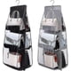 thumbnail image 1 of 2pack Hanging Handbag Organizer 6 Pockets Wardrobe Organizer Bags Wardrobe Hanging Storage Bag Folda, 1 of 5