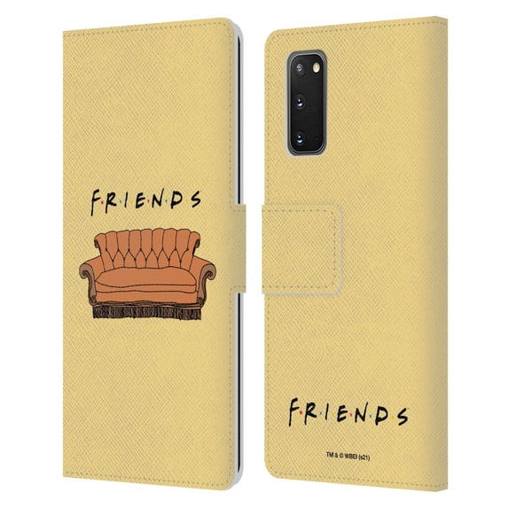 Head Case Designs Officially Licensed Friends TV Show Iconic Couch Leather Book Wallet Case Cover Compatible with Samsung Galaxy S20 / S20 5G