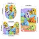 thumbnail image 3 of Fiesta de Palabras Juego de 3 alfombras de baño de coral fleece: tapete de baño + alfombra de inodoro en forma de U + funda de tapa de inodoro en forma de O, 3 of 6