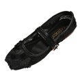 thumbnail image 2 of Crunowin Women's Lace-Up Elastic Low-Heeled Shoes, Fashionable Casual Breathable Spring/Summer Mesh Upper Trendy Comfortable Footwear Black 9.5, 2 of 9