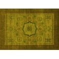 thumbnail image 1 of Ahgly Company Machine Washable Indoor Rectangle Abstract Yellow Modern Area Rugs, 2' x 4', 1 of 4