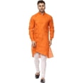 thumbnail image 1 of Royal Kurta Mens Cotton Angarakha Kurta Pyjama Set (42, Orange), 1 of 1