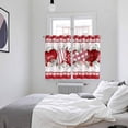 thumbnail image 3 of Valentine's Day Kitchen Curtains Window Panels, Red Love Heart Eucalyptus Leaves Insulated Window Treatment Curtain, Grommet Curtains for Bedroom/Living Room/Bathroom, 2 Piece 52"Wx72"L, 3 of 8