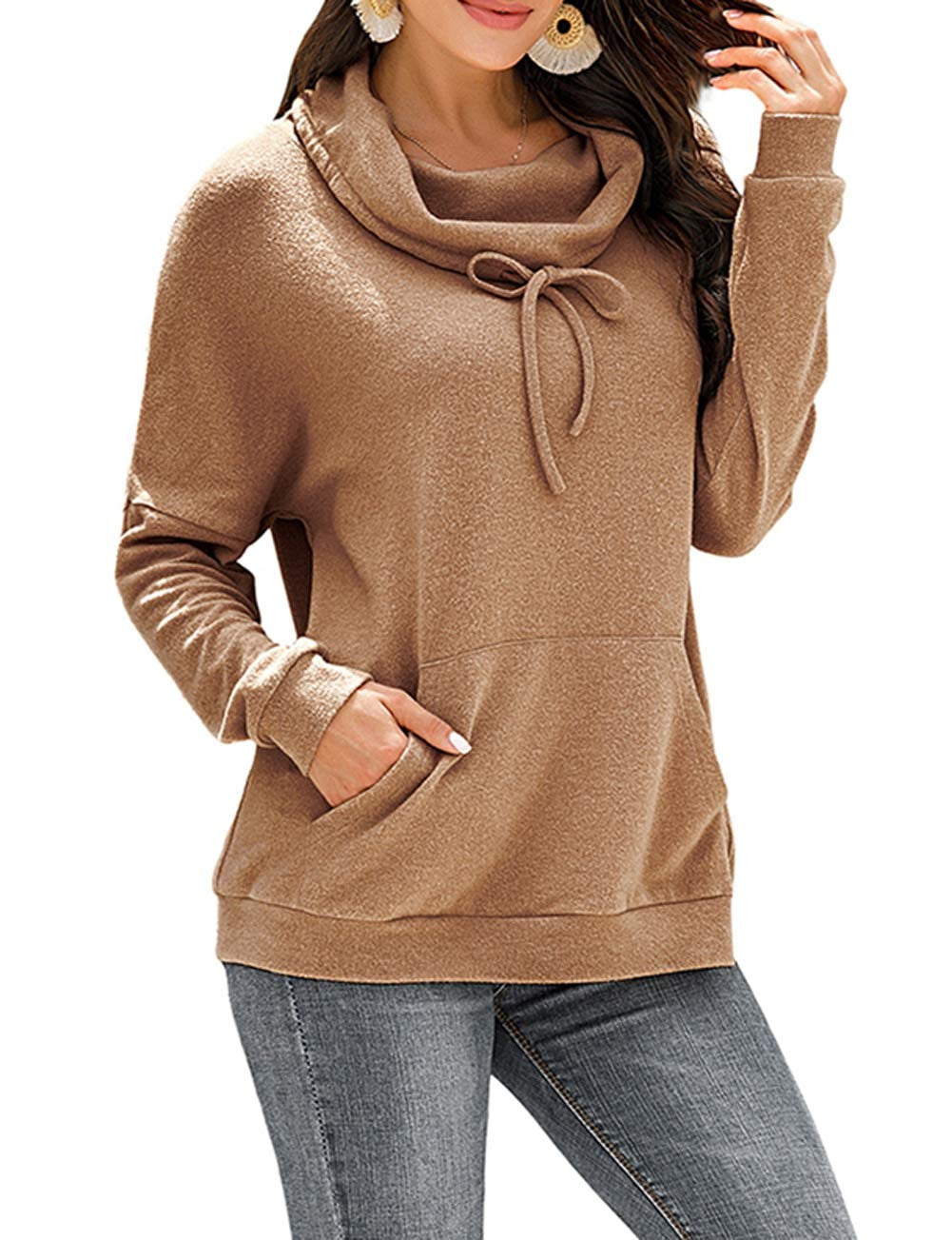turtleneck hoodie women's