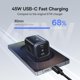 thumbnail image 2 of Cargador Baseus 45W USB-C de Doble Puerto con Carga Rápida PPS, 2 of 8