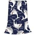 thumbnail image 2 of Honeii Angry Shark Print Fleece Blanket - Throw Blanket for Bed, Sofa, Couch, Camping, and Travel , Microplush Ultra Soft Warm Blanket-50"x40", 2 of 7