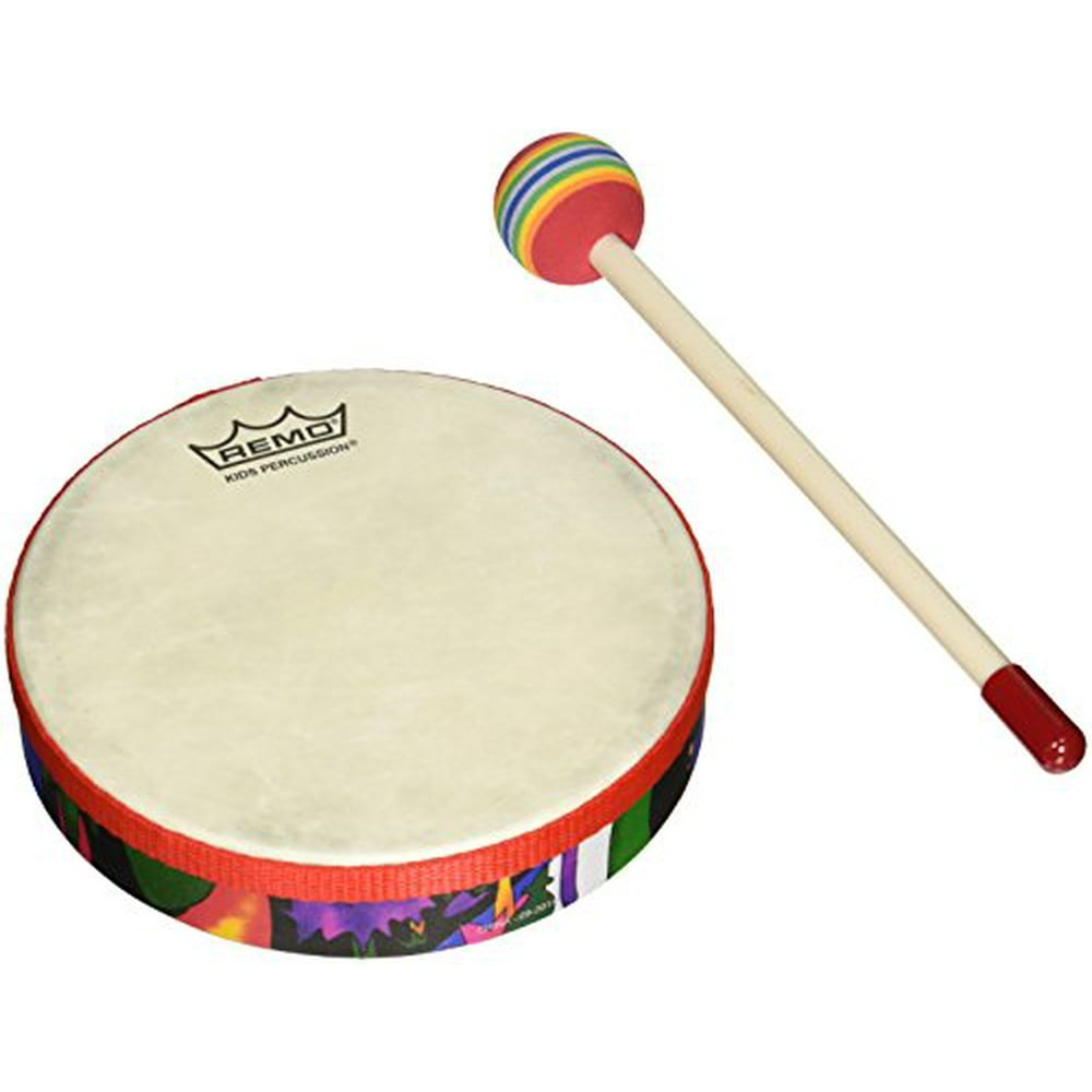 Remo Drum, Kids Percussion, Hand Drum, 6 Diameter, 125 Depth, Fabric