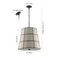 thumbnail image 4 of JONATHAN Y Silas 19" 3-Light Rustic Farmhouse Iron LED Pendant, Oil Rubbed Bronze, 4 of 9