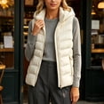 thumbnail image 2 of Women's Cropped Puffer Vest winter Lightweight Quilted Jacket Vest Sleeveless Stand Collar Zipper Coats with Pockets, 2 of 7