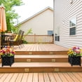 thumbnail image 6 of Pure Garden 15.5-Inch Outdoor Lattice Planter Box Plant Pot 2-Pack, Black, 6 of 7