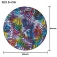 thumbnail image 6 of Colorful Tropical Leaf Pattern Round Tablecloth 60"x60",Wrinkle Wipeable Table Cloth for Kitchen Dining Room Picnic Patio Party, 6 of 6