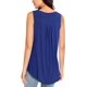 thumbnail image 2 of Blusas de verano sin mangas con cuello en V para mujer, de color sólido, informales, con botones Xemadio WRHS-32-3, 2 of 5