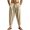 Khaki, variant on Mens Linen Harem Pants Fasion Boho Print Elastic Waist Drawstring Trousers Casual Wide Leg Tapered Pant