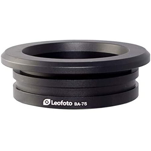 Leofoto LN-364C, LM-3xxC  75mm Half-Bowl Video Head Adapter, Black