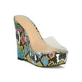 thumbnail image 1 of Women Transparent Open Toe Platform Wedge Heel Slide Mule Sandal 18994, 1 of 6