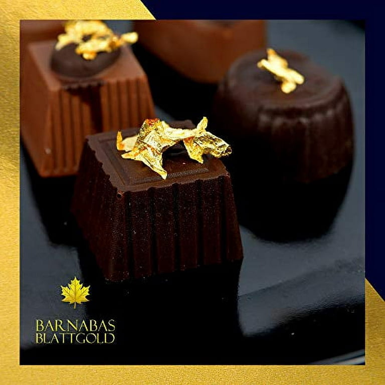 Barnabas Blattgold: Edible Genuine Gold Leaf Flakes, 30mg/Jar (AKA Edible  Gold Leaf for Cake Decorating, for Baking, for Drinks, for Food, Edible  Gold