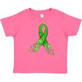 thumbnail image 3 of Inktastic Mental Health Awareness Ribbon with Green Hearts Boys or Girls Baby T-Shirt, 3 of 5