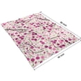 thumbnail image 4 of Pink Pioneer Flower Pattern Blanket,Comfortable Soft Flannel Throw Blanket,All Season,Warm Lightweight Blankets for Sofa Bed Couch Living Room Chair,60"x80", 4 of 4