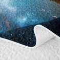 thumbnail image 5 of Manfei Celestial Cosmic Planets Twin Quilt Set,Dreamy Spaceships Twin Coverlet Set,Blue Gold,Black Reversible,2 Pieces,1 Bedspread and 1 Pillowcase, 5 of 7