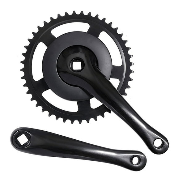 44T Bike Crankset set with Chainring Aluminum Crankset & Chainring Bike Component Upgrades Simple Install for Bikes