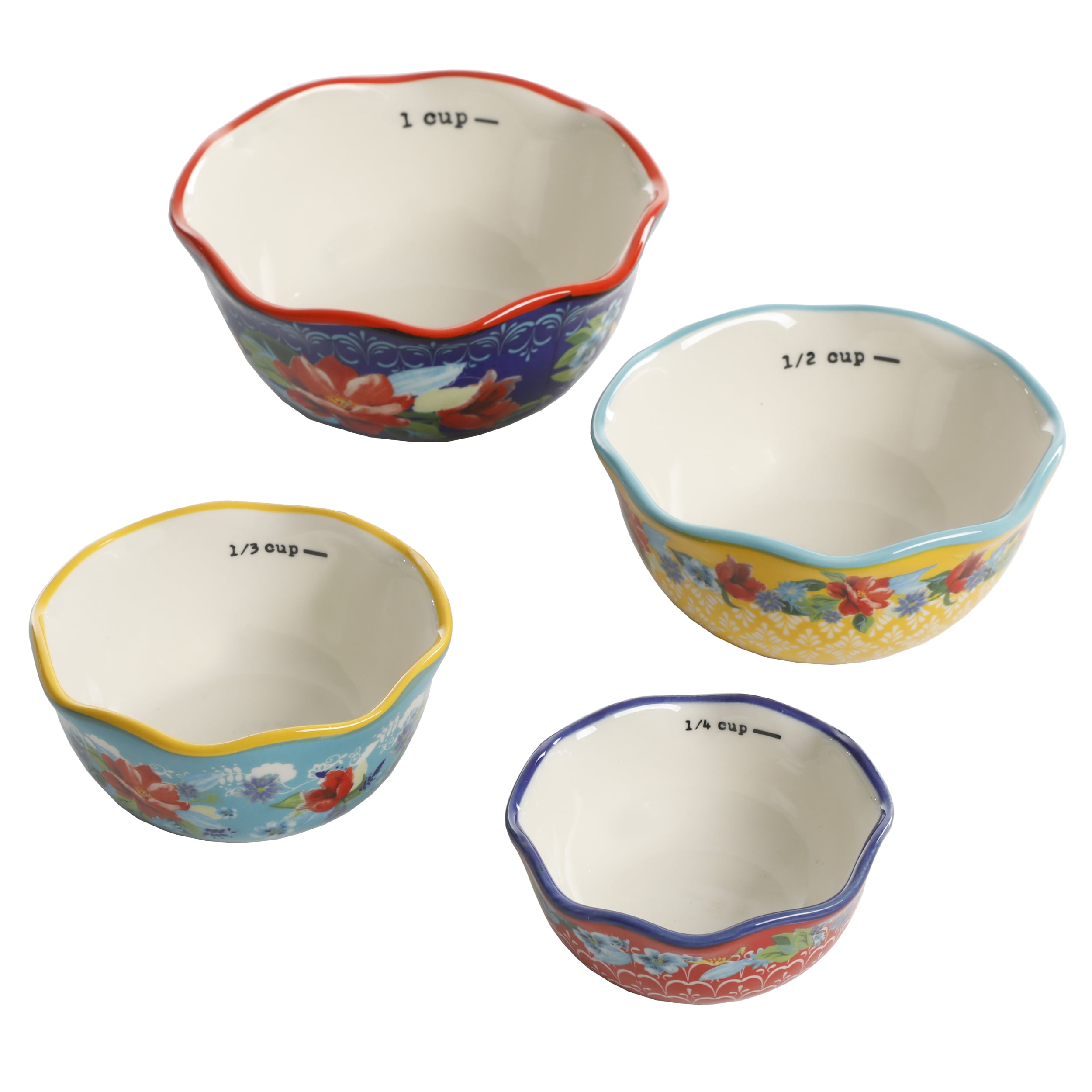 The Pioneer Woman Floral Medley 16-Piece Stoneware Bakeware Combo Set