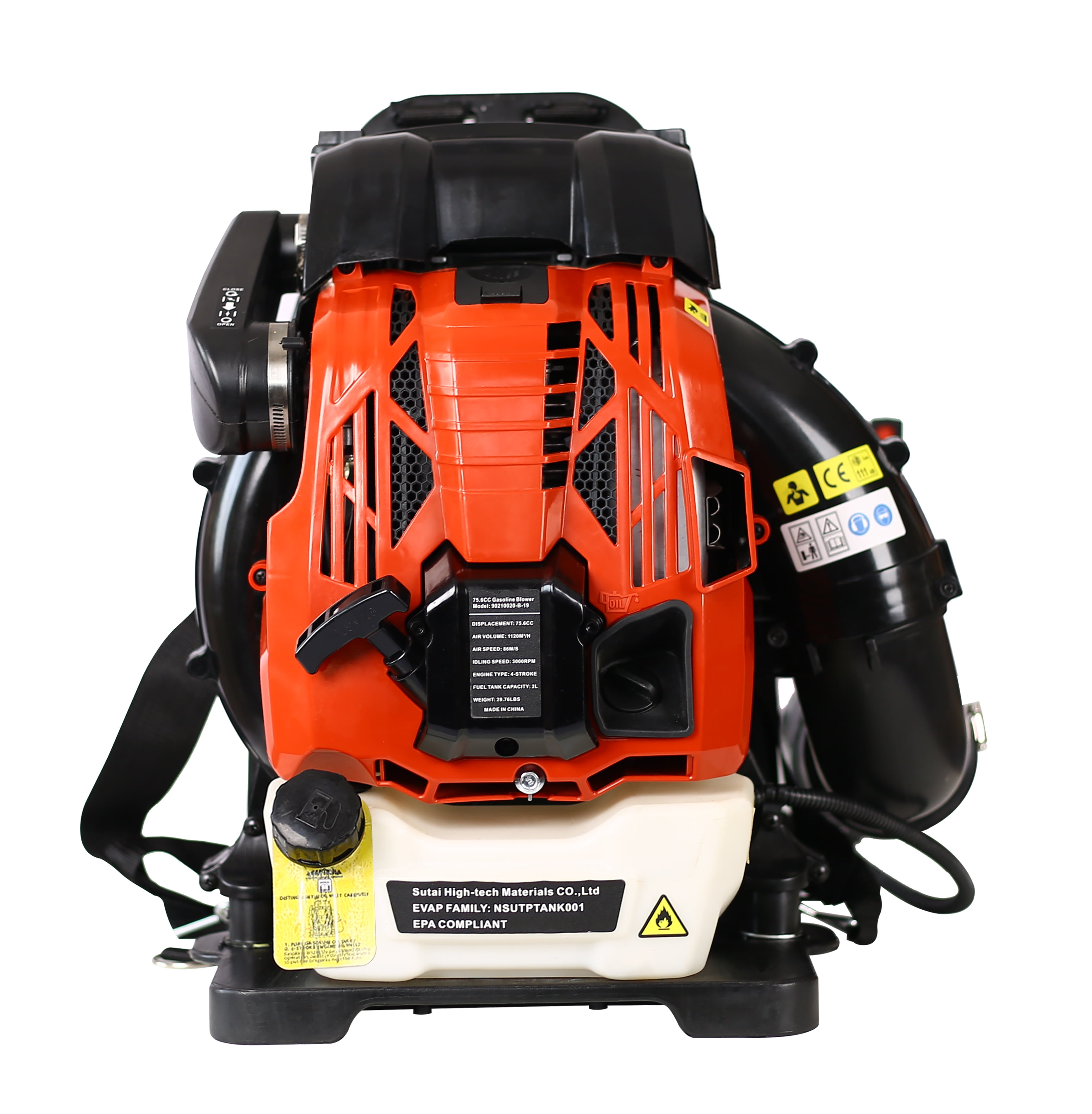 Aukfa 76CC 4Stroke Engine Gas Powered Backpack Leaf Blower, Gas Leaf Blower with Extension Tube