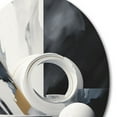 thumbnail image 3 of Designart "Abstract Marble Forms II" Abstract Marble Metal Round Wall Art Prints, 3 of 5