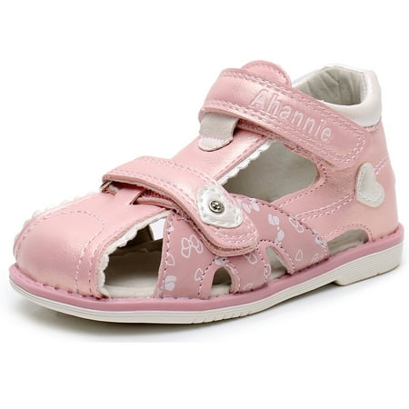 

Ahannie Toddler Girls Sandals with Arch & Ankle Support Kids Summer First Steps Shoes