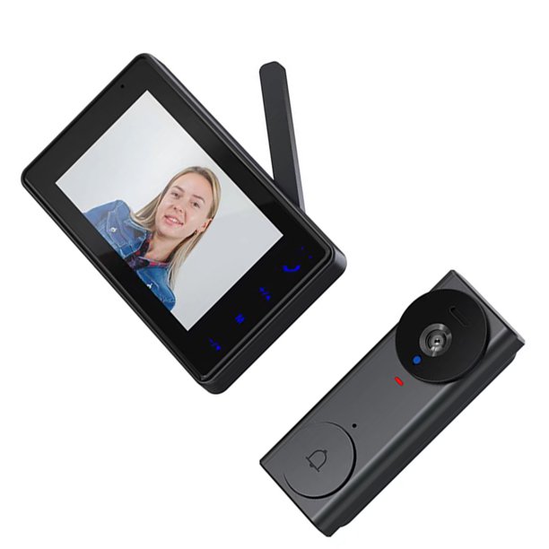 Matsuzay Videoportero inalámbrico HD, cámara con timbre, fácil instalación, cámara con timbre, suscripción inalámbrica Cerraduras de hardware