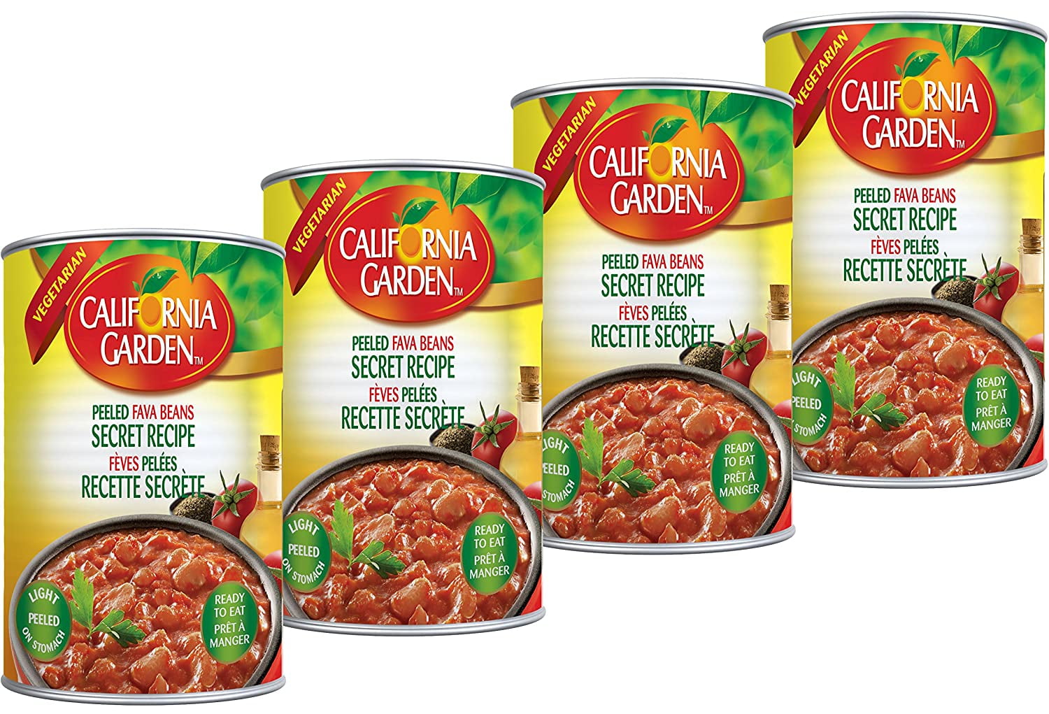 California Garden - Peeled Fava Beans Secret Recipe, 450g (4 cans)