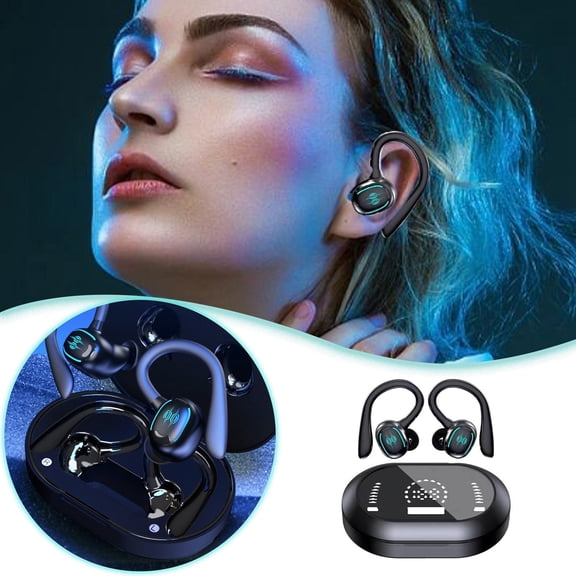 EcoNest Mini True Wireless Headphones Version 5.3 Stereo Headphones Wireless On Ear Running Flip Hovering Headphones Digital Display