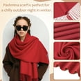 thumbnail image 3 of Women's Scarf Shawls and Wraps for Women Evening Dress Wedding Shawls for Bridesmaids for Bridesmaid Gifts Winter Scarves Scarves Red, 3 of 6