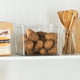 thumbnail image 5 of Mainstays Extra Large Deep Open-Front Pantry Organizer Bin, Clear Plastic, 12” x 10.5” x 8.0”, 5 of 9
