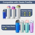 thumbnail image 2 of czcpp-Ruzkq Replacement Lid for Owala Freesip, Compatible with Owala Cup 16oz 24oz 32oz 40oz, One Button Water Bottle Top Lid Replacement Accessory, Leakproof, BPA-Free (Sage Green), 2 of 4