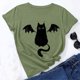 thumbnail image 2 of Camiseta de manga corta con estampado de animales y cuello redondo suelto a la moda de verano para mujer Pompotops hfajkhk134356, 2 of 7