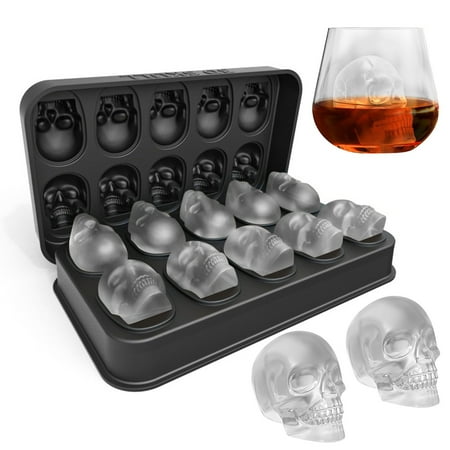 

Food Silicone 10 Skullss Ice Tray Chocolate Mould Bones Ten Skullss Personality Bar Ice Box 3D Skullss Melt Chocolate Pot Candy Makers Chocolate Valentines Day Silicone Molds for Chocolate