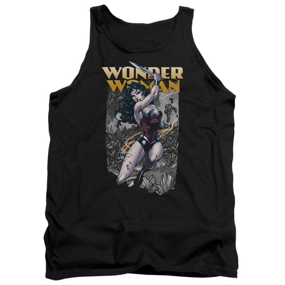 JLA Justice League Wonder Slice Adult Tank Top Black
