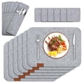 thumbnail image 1 of Imprescindibles para una mesa elegante, manteles individuales de fieltro impermeables, paquete de 18, manteles individuales antideslizantes que no se vuelcan para una cena elegante, protegen su mesa, 1 of 5