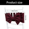 thumbnail image 3 of Elegant Large Chair Bows Tie with Elastic Chair Sashes Set of 2 for Weddings Parties Dining Room Chairback Decors, 3 of 9