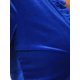 thumbnail image 5 of Suéteres de mujer INSPIRE CHIC de punto de terciopelo, cárdigan corto de manga larga abierto, XS azul real, 5 of 6