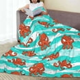 thumbnail image 6 of Zufioo Octopuses Fleece Blanket Queen Size,Plush Bed Blanket,Ultra Soft Throw Blanket,Plush Fuzzy Cozy Blanket Perfect for Bed,Couch-50"x40", 6 of 7