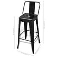 thumbnail image 6 of vidaXL Bar Stool Bar Seat Counter Height Island Stool for Pub Kitchen Steel, 6 of 6