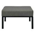 thumbnail image 3 of Benjara Rain 29 Inch Outdoor Patio Ottoman, Waterproof Polypropylene, Smooth Gray, 3 of 5