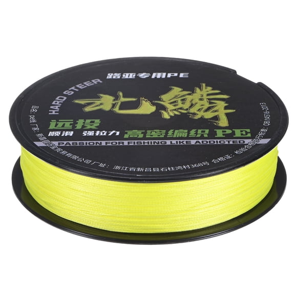 Uxcell Braided Fishing Line, 164 Yards 0.32mm Dia Abrasion Resistant Colored Fishing Line 8 Strand Zero Stretch [Yellow]