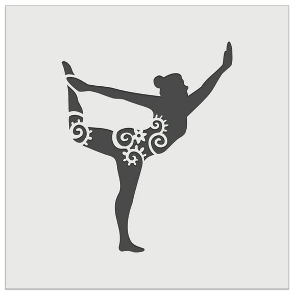 Yoga Pose Natarajasana Dancers Pose DIY Cookie Wall Craft Stencil - 5.5 Inch